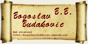 Bogoslav Budaković vizit kartica